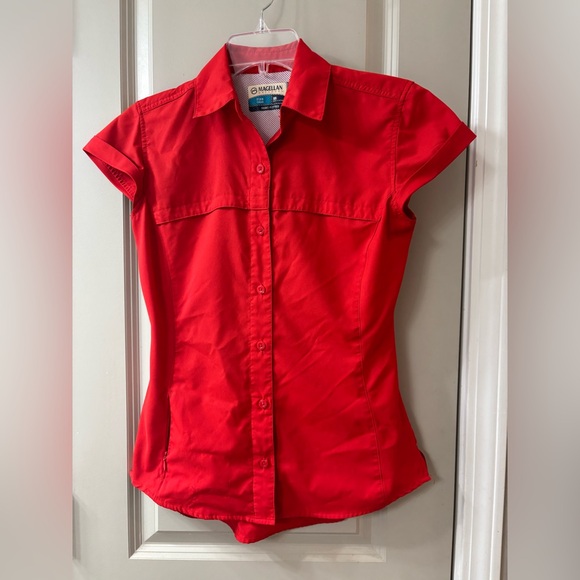 Magellan Outdoors Tops - Magellan Outdoors Women's Red Button-Down Shirt